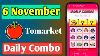 🍅Tomarket Airdrop Combo 6 November | Tomarket Daily Combo Today | Tomarket Combo Today 💸