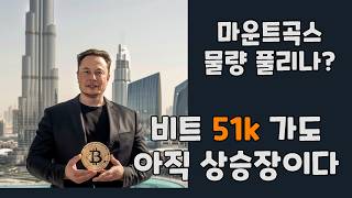 아직은 상승장, 비트 55k 아래 51k 까지 가도 괜찮다. / 마운트곡스 비트코인 물량이 쏟아질까?