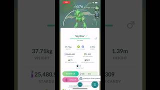 #shiny catch of the day ❗️✨ #scyther #kanto #shinypokemon #pokemongo #pogo #pokemongo #ytshorts￼