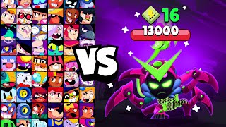 VIRUS CHARLIE vs ALL BRAWLERS! With 16 POWER-UPs! | Brawl Stars