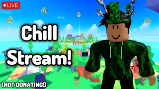 ROBLOX Pls Donate LIVE! (Raising and Chilling)!