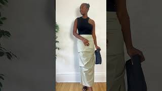 OUTFIT FOR FASHION WEEK | STYLING MIDI MAXI SKIRT #fashion #youtubeshorts