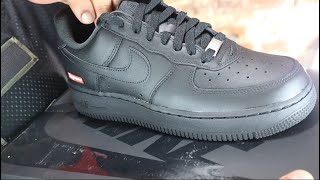 Nike Air Force 1 Low Supreme Black Review