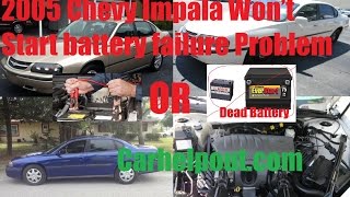 Mobile Mechanic tips for 2005 Chevy Impala Will Not Starter battery failure Problem auto car repair