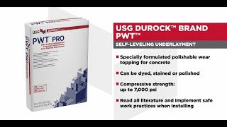 USG Durock™ Brand PWT™ Self-Leveling Topping