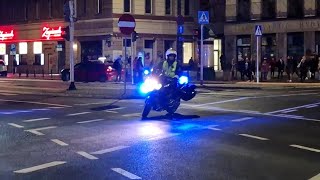 Unmarked motorcycle BMW R1250RT of Warsaw Police Traffic Division. Nieoznakowany motocykl policji.