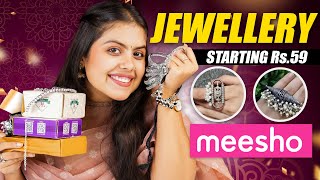 Huge Meesho Silver Oxidised Jewellery Starts 59/- Rs For Women| Festive Jewellery Haul Review 2023