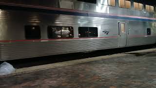 Amtrak train arriving in Flagstaff AZ.