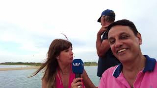 Karina Vignola y Diego Porcile recorren la laguna Garzón, una experiencia del  Uruguay Natural