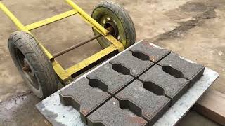 Tips for how to produce Double T shape paving stone pavers by adjusting manual block machine