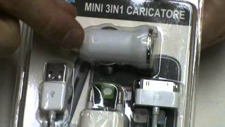 CARICATORE PER IPHONE 3G/4  3 IN 1