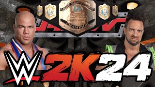 Kurt Angle vs LA Knight - Light Heavyweight Championship Match (WWE 2K24)