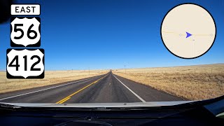 US-56/412 East from Springer to Clayton, NM Timelapse