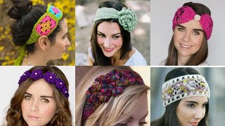 Very stylish and beautiful crochet headband pattern designs granny square handmade  headband