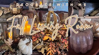 FALL 🍂LIVING ROOM || DECORATE WITH ME || COZY🍂 FALL DECORATING IDEAS || AUTUMN DECOR