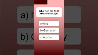 Who won the 1934 FIFA World Cup?