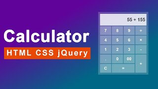 Create Calculator Web App Using HTML CSS and jQuery | Calculator App JavaScript