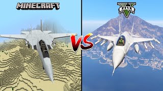 GTA 5 FIGHTER PLANE vs MINECRAFT FIGHTER PLANE - WHICH IS BEST?