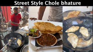 Bazigar Man Making Chole Bhature at Street | टेस्टी छोले भटूरे