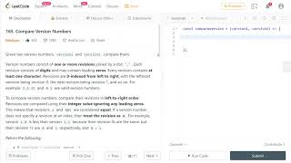 Leetcode 165. [Medium] Compare Version Numbers