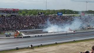 cleetus and cars burnout comp from grandstands indy 2023