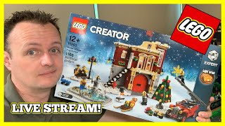 LIVE STREAM BUILD LEGO Winter Village Fire Station 10263