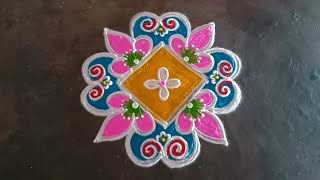 Navaratri special 5*3 beautiful flowers kolam/diwali2024 traditionalrangoli/gokulramya kolangal