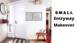 Small Entryway Makeover Ideas | Small entryway decor | Small entryway ideas - minimalist entryway