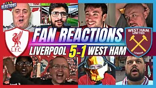 LIVERPOOL FANS REACTION TO LIVERPOOL 5-1 WEST HAM | 24/25 PREMIER LEAGUE