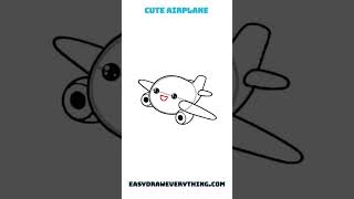 Cute airplane drawing #easytodraw #cutedraws #drawinglessons