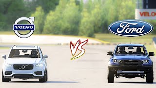 FORD RAPTOR vs VOLVO XC60 ! DRAG RACE #dragrace #volvo #ford #assettocorsa #carracing #racinggames