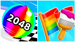 Ball Run Infinity vs Flag Painter 3D - Satisfying Mobile Gameplay 2025...