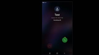 Incoming Call Using BlueStacks.