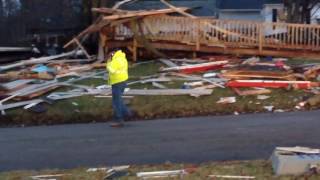 Some officers looking at aftermath of explosion a possible gas leak may be behind this explosion