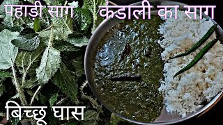 Uttrakhand Famous Food ||उत्तराखंड का फेमस साग बनाने का तरीका Bichu ghas by Sonam's Kitchen & vlog