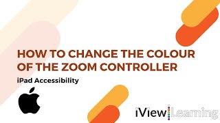 How to change the colour of the zoom controller on the iPad.