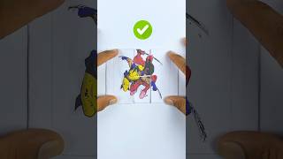 Paper folding puzzle deadpool dance wolverine #art #craftart #deadpool