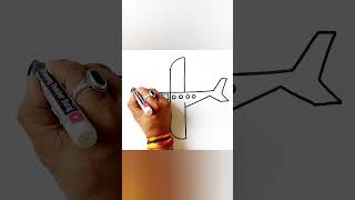 1 मिनट में Plane का Drawing बनाना सिंखिये। ✈️