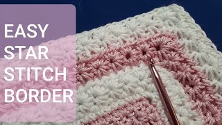 CROCHET STAR STITCH BORDER