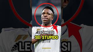 Vinicius junior al veleno su Lionel Messi ❌🤬#shortsvideo #calcio #messi