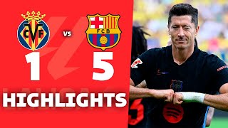 VILLARREAL vs BARCELONA (1-5) | RESUMEN y GOLES | La liga 2024