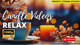 3 Hours Burning Candles and relaxing music in HD. Cinematic look in Piano Music