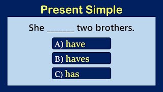 Present Simple | Grammar Test | English Test