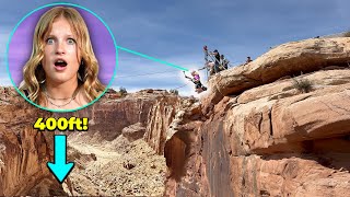 200 foot Rope Swing off a Cliff! Overcoming Fear!