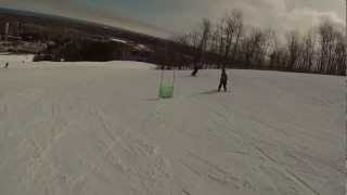 Blue Mountain Ski Resort Collingwood Ontario Snowboarding Skiing GoPro March 2013