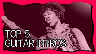 TOP 5 guitar intros (Guitar Lesson With TAB & Score)🎸