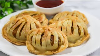 New Style Twisted Samosa Recipe | Samosa recipe | FoodnSnacks