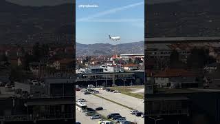 Lufthansa Airbus A319 landing at Sarajevo International Airport