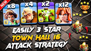 TH16 ROOT RIDER VALKYRIE Attack With DRUID & OVERGROWTH (Clash Of Clans) | Best TH16 Attack Strategy