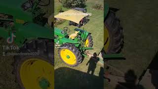 Unloading the 45 combine #deere #vintagefarming #farmlife